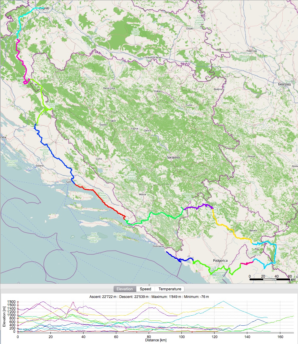 Balkan-Tour map