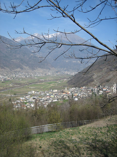 Blick vom Aprica in Richung Tirano
